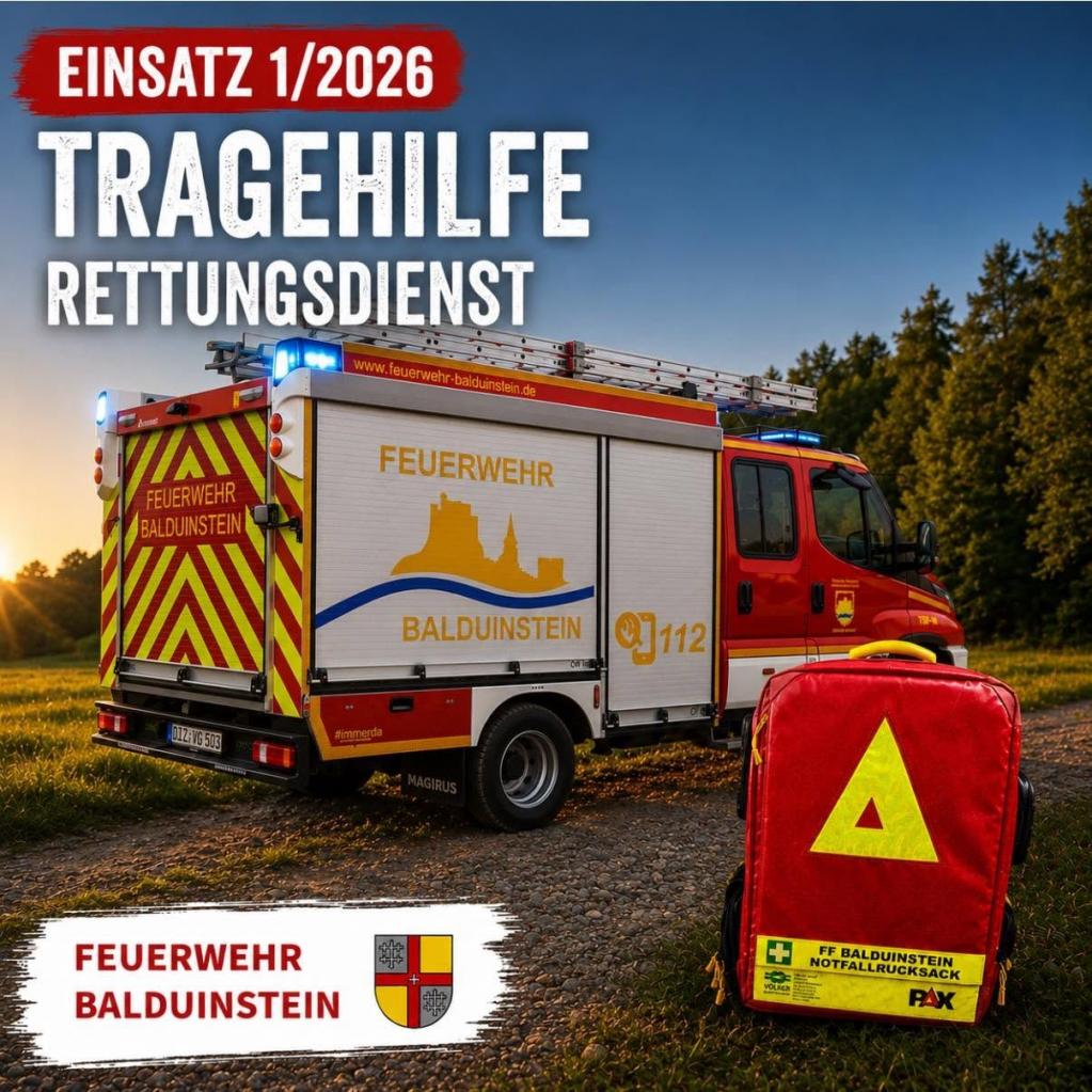 Einsatz 1/2026 - Tragehilfe Rettungsdienst
